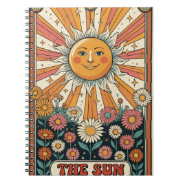 Caderno Espiral Sun Tarot Notebook, Boho Sun Journal