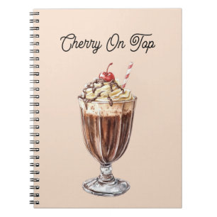 Caderno Espiral Sundae de Chocolate Cereja no Topo