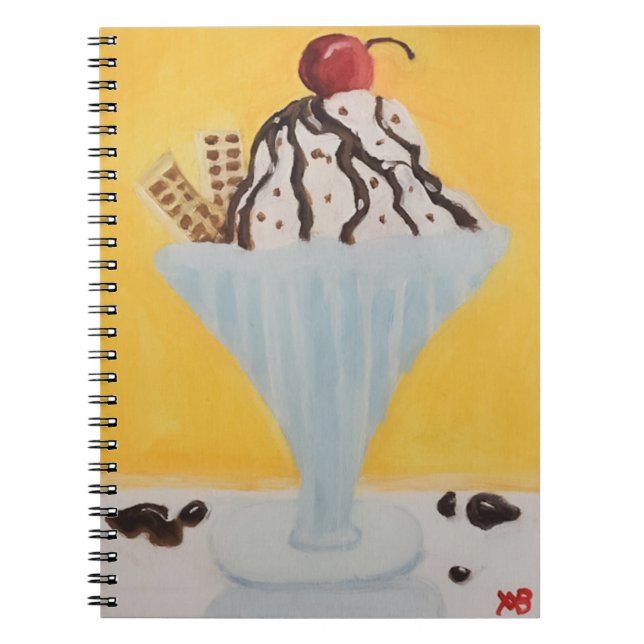 Caderno Espiral Sundae de Sorvete (Frente)