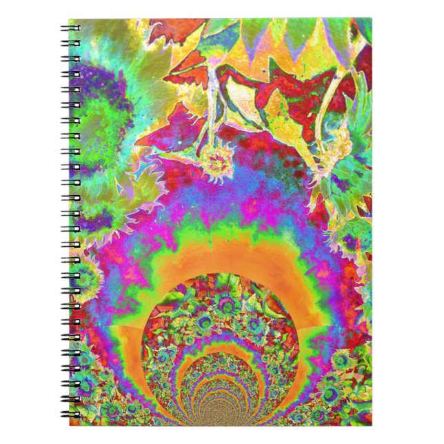 Caderno Espiral Sunflower Fields Forever - laranja (Frente)
