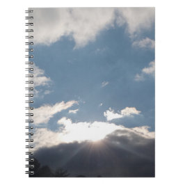Caderno Espiral Sunlight Through Dark Clouds Spiral Photo Notebook