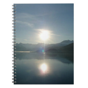 Caderno Espiral Sunrise sobre Fjord Alaska Fotografia do College