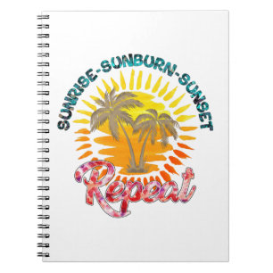 Caderno Espiral Sunrise-Sunset-Repetir   Palmeiras ouros