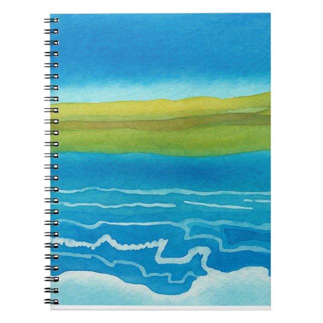 Caderno Espiral Sunrise Sunset Watercolor Diário (Frente)