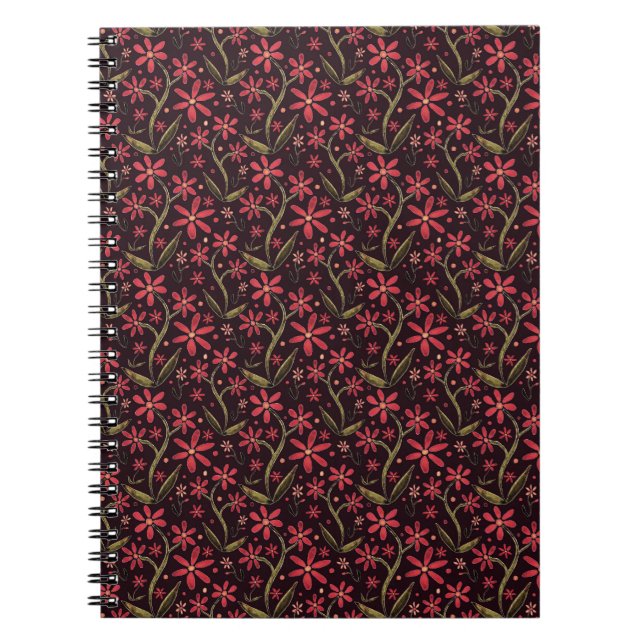 Caderno Espiral Sunset | Dancing Watercolor Daisies (Frente)