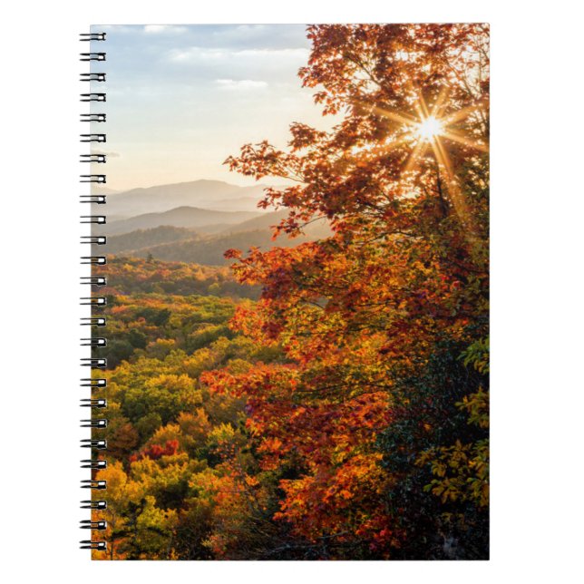 Caderno Espiral Sunset de outono | Carolina do Norte (Frente)