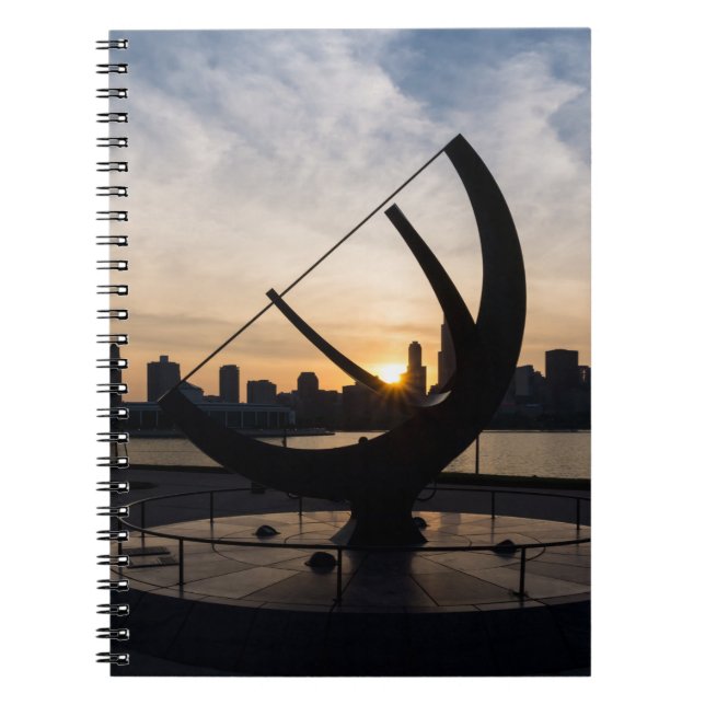 Caderno Espiral Sunset de relógio (Frente)