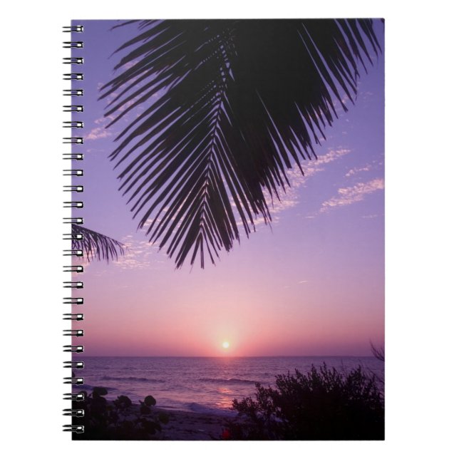 Caderno Espiral Sunset na West End, Cayman Brac, Ilhas Cayman, (Frente)