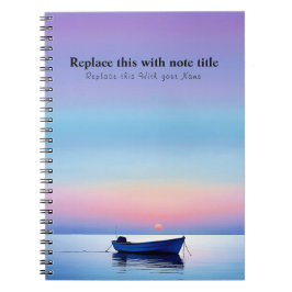 Caderno Espiral Sunset Personalizado Do Oceano