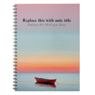 Caderno Espiral Sunset Personalizado Do Oceano
