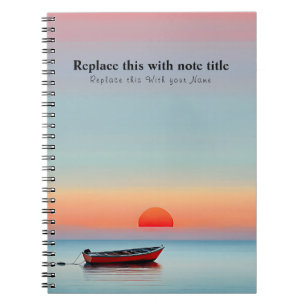 Caderno Espiral Sunset Personalizado Do Oceano