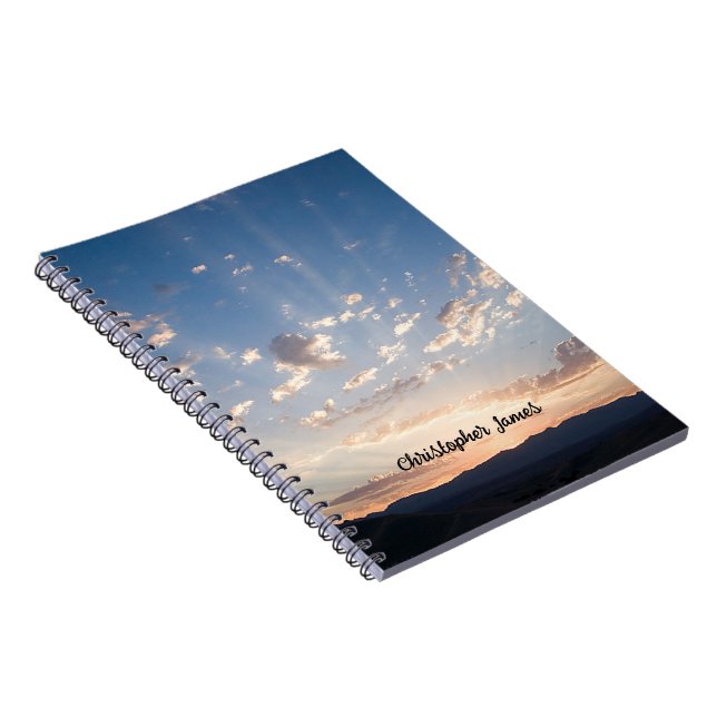 Caderno Espiral Sunset Sky Personalizado (Lado Direito)