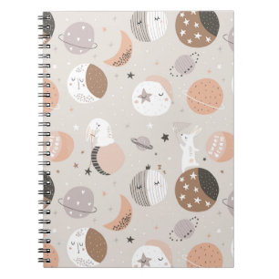 Caderno Espiral Suores Pedaços De Sonho Em Padrão Espacial