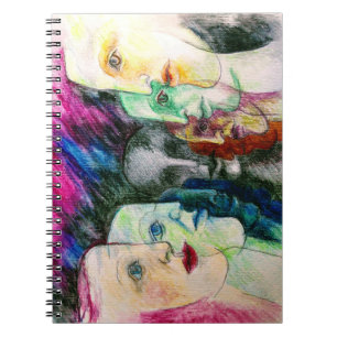 Caderno Espiral Super coloração do surrealismo artístico origin