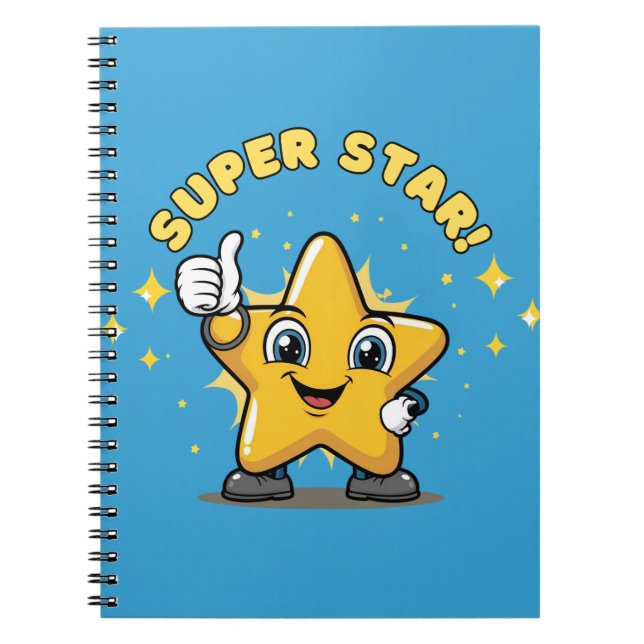 Caderno Espiral Super Estrela!, , Estrela (Frente)