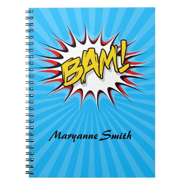 Caderno Espiral Super Hero Clássico Bam! Bolha de Ação (Frente)