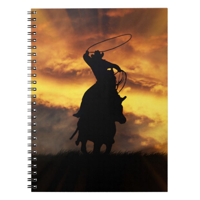 Caderno Espiral Super Legal Cowboy e Steer Horse Roping (Frente)
