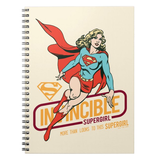 Caderno Espiral Supergirl Invencível - Gráfico Retroativo (Frente)