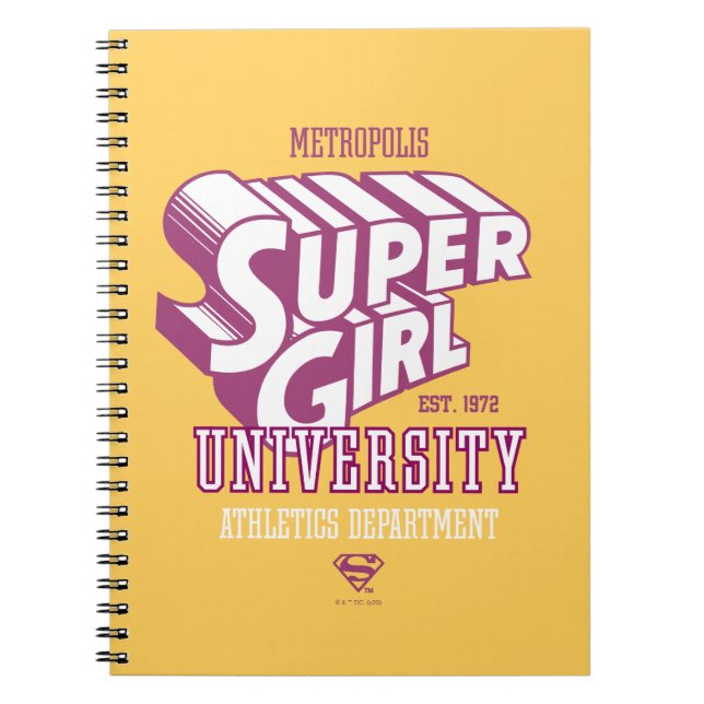 Caderno Espiral Supergirl Metropolis University, Departamento de a (Frente)