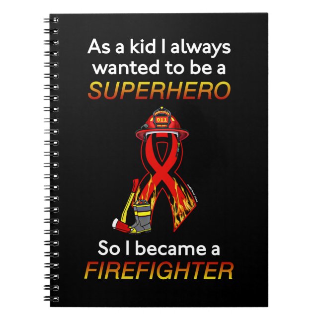 Caderno Espiral SUPERHERO...Bombeiro (Frente)