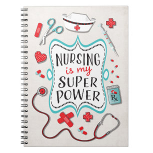 Caderno Espiral Superpotência Enfermeira