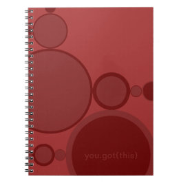 Caderno Espiral Suporte técnico de abstrato de bolhas vermelhas: V