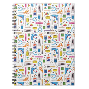 Caderno Espiral Suprimentos de Artesanato em Cute