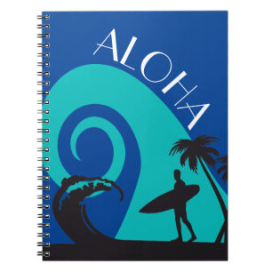 Caderno Espiral Surf Aloha e Palmeiras