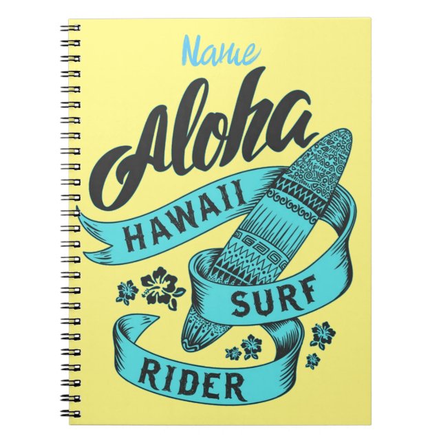 Caderno Espiral Surf Aloha Hawaii Rider Thunder_Cove (Frente)
