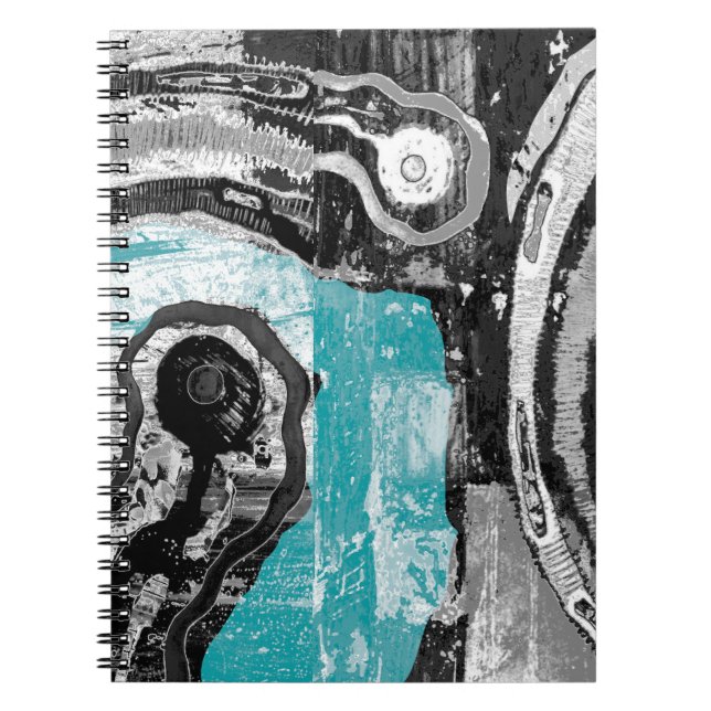 Caderno Espiral Surface Current – Abstract Flow & Structure Spiral (Frente)