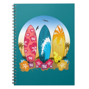 Caderno Espiral Surfboard Beach
