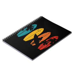 Caderno Espiral Surfer Gift Vintage Surfing Surfing Surf Beach