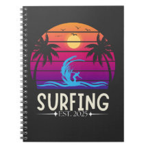 Surfing Est. surf 2025 Retro Vintage Vacay Mode