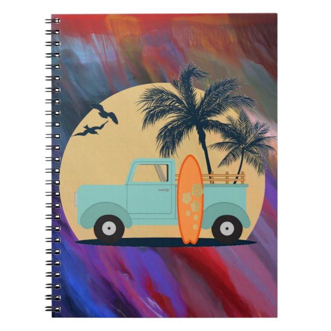 Caderno Espiral Surfing Retro (Frente)
