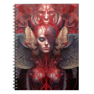 Caderno Espiral Surreal Angel Trabalho de arte