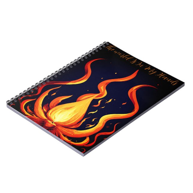 Caderno Espiral "Surreal Flame Vetor Art-4K Renderização para - (Left Side)