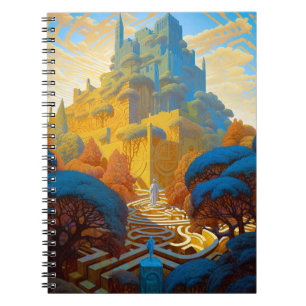 Caderno Espiral Surreal Maze City