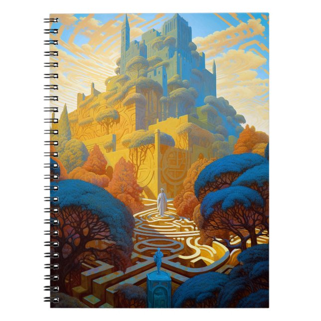 Caderno Espiral Surreal Maze City (Frente)