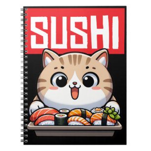 Caderno Espiral Sushi Cat