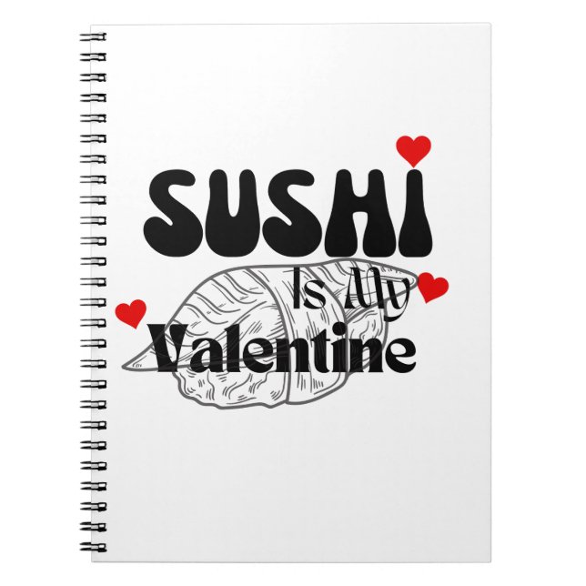Caderno Espiral Sushi É Meu Namorados (Frente)