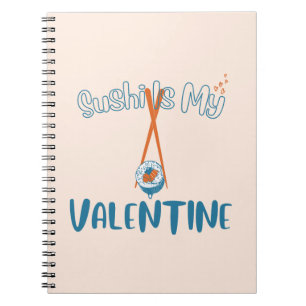 Caderno Espiral Sushi É Meu Namorados