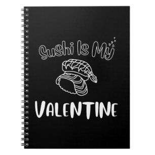 Caderno Espiral Sushi É Meu Namorados