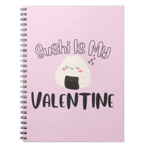 Caderno Espiral Sushi é meu Namorados, sushi