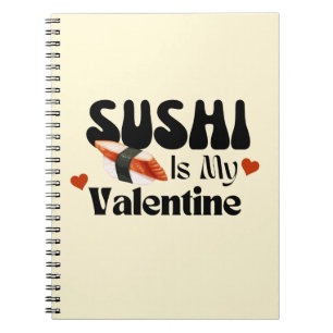 Caderno Espiral Sushi é meu Namorados, sushi