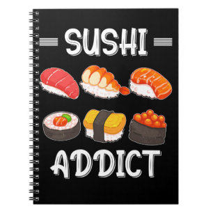 Caderno Espiral Sushi Lover Comida Japonesa Viciado em Sushi