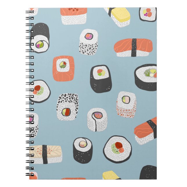 Caderno Espiral Sushi Pattern (Frente)
