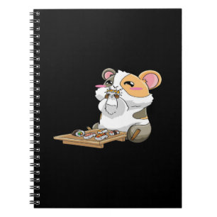 Caderno Espiral Sushika para Comer Porcos Guiné Pig Kawaii