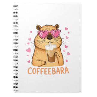 Caderno Espiral Süßes Capybara mag Kaffee Coffeebara