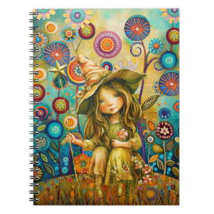 Caderno Espiral Sussurros Mágicos Entre As Flores