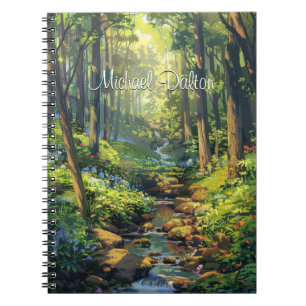 Caderno Espiral Sussurros Personalizados da Floresta Encantada Ins